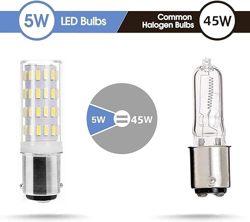 Miniatura 3 de BA15D LED 1142 12V-24V 5W Bombilla blanca, bajo voltaje 1004 1076 1130 1142 1176 equivalente a 45 W, bayoneta de doble contacto para remolque de
