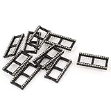 uxcell 10pcs 2.54mm Pitch 28P Dual Row DIP SIP Round IC Sockets Adaptor