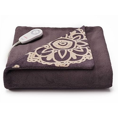 Buy Daisy Grey Sunbeam Microplush Comfy Toes Electric Heated Throw