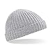 Price comparison product image Beechfield Unisex Retro Trawler Winter Beanie Hat (One Size) (Heather Grey)