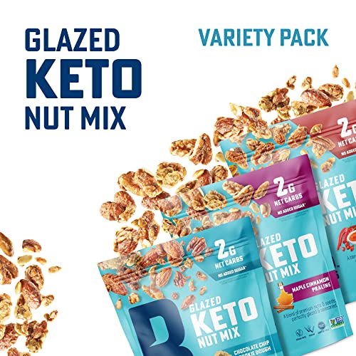 B. Fine Foods - Keto Sweet Glazed Nut Mix | High Protein Snack, 2G Net Carbs, Gluten-Free - Contains Walnuts, Almonds, Pecans, Cashews, Sunflower & Pumpkin Seeds (Variety Pack) #TOP2