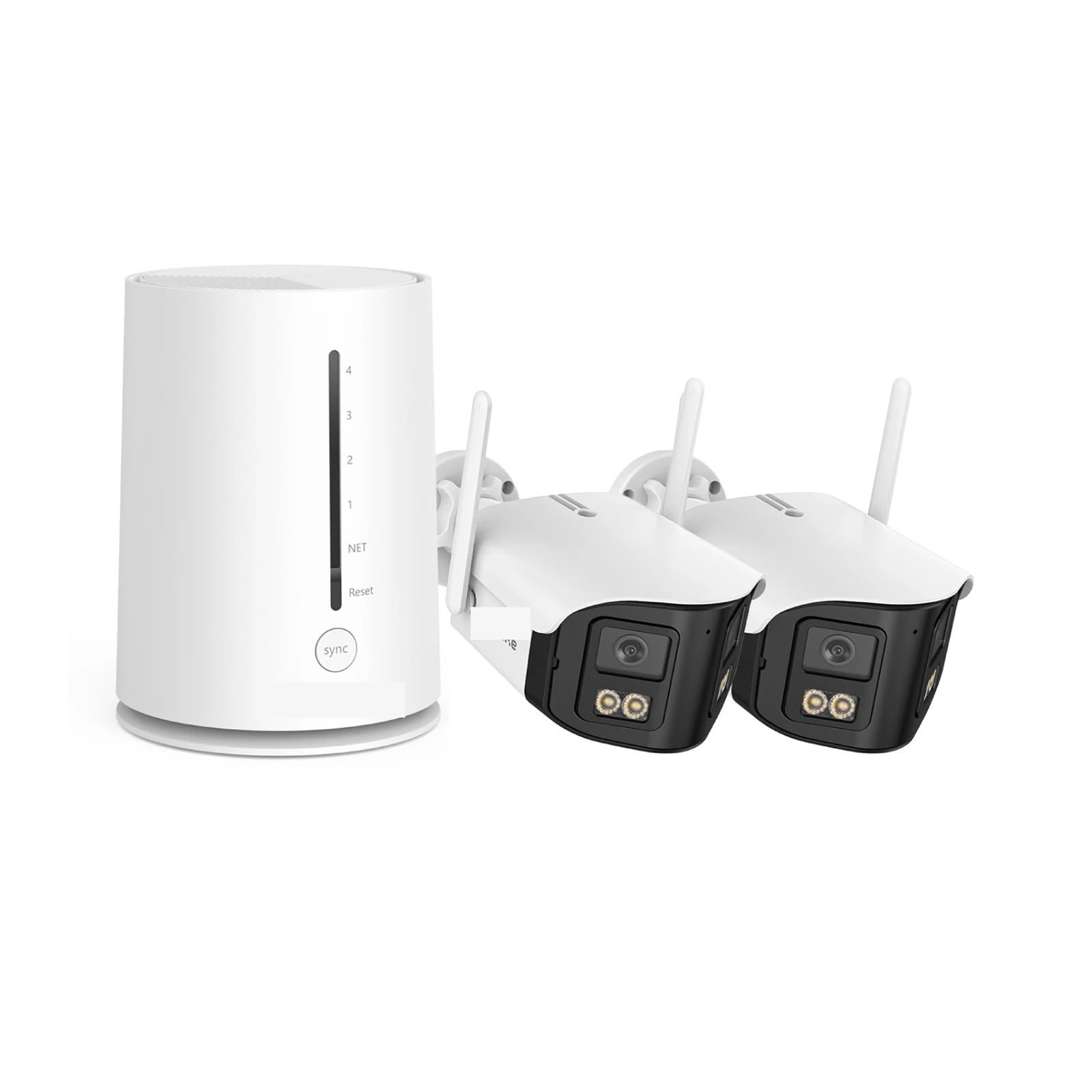 Kit de surveillance sans fil 4 voies WiFi6 double miroir 4MP(2pcs cam)