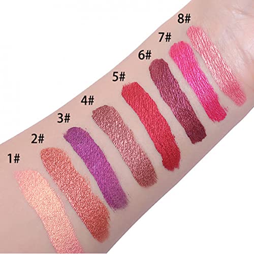 Matte Metallic Lip Gloss Long Lasting Waterproof Strong Pigmented Not Stick Cup Diamond Shimmer Liquid Lipstick Makeup For Women #TOP4