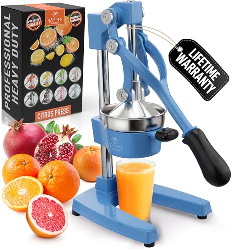 Image of Zulay Kitchen Cast Iron Juicer - Heavy Duty Manual Juicer with Detachable Strainers for Easy Cleaning, Orange Juice Press for Citrus Fruits, Perfect for Bartenders, Juice Lovers & Health Enthusiasts