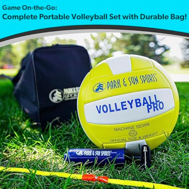 Park & Sun Sports Tournament Flex 1000: Portable Outdoor Volleyball Net System