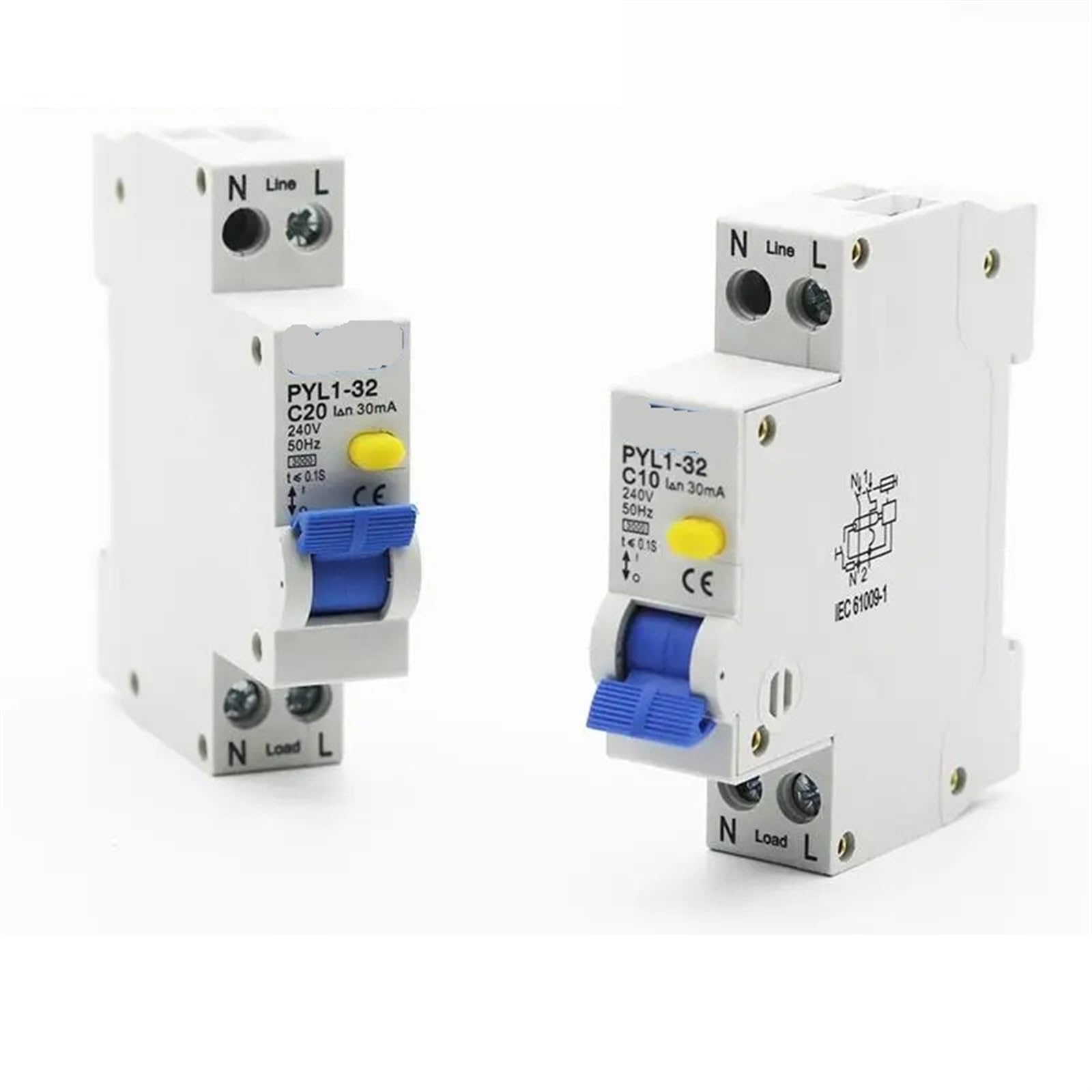 Disjoncteur différentiel Elcb Rcd Rcobo 16A 1P+N pour la protection contre fuites électriques