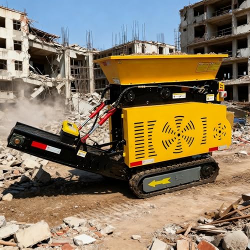 Compact Track Mobile Crusher – Small Portable Crushing Plant for Stone, Gravel, Concrete Debris, Construction Waste, Road, Mining, Quarry Sites, Mini Crusher Machine, On-Site Aggregate Production