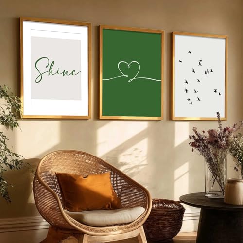Image of HOTHOUSE Home Decor Abstract Painting Decorative Modern Wall Art poster With Frame For Living Room Bed Room Hotel Wall Decor Digital Reprint Set of 3 (10X13 inch)