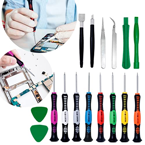 Kit Herramientas Desarmador 16 en 1 Reparacion Celulares Tabletas Puntas Magnéticas Y Mango Antiderrapante