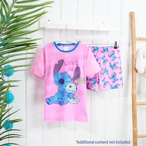 Disney Stitch Girls Short Pajama Set, Soft Breathable Lounge Wear - Stitch Gifts for Girls2