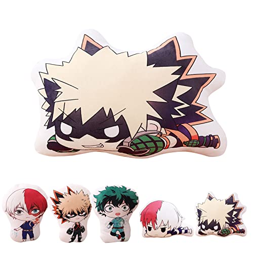 Jiumaocleu MHA Almohada de Felpa, Figuras de No Hero Academia, cojín Suave para