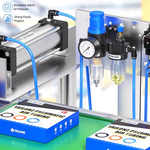 Tailonz Pneumatic AFC2000 Air Filter Pressure Regulator Kit（0-145 Psi）5 Micron Brass Element Air Tool Compressor Filter With Gauge And Lubricator Cup thumb #2