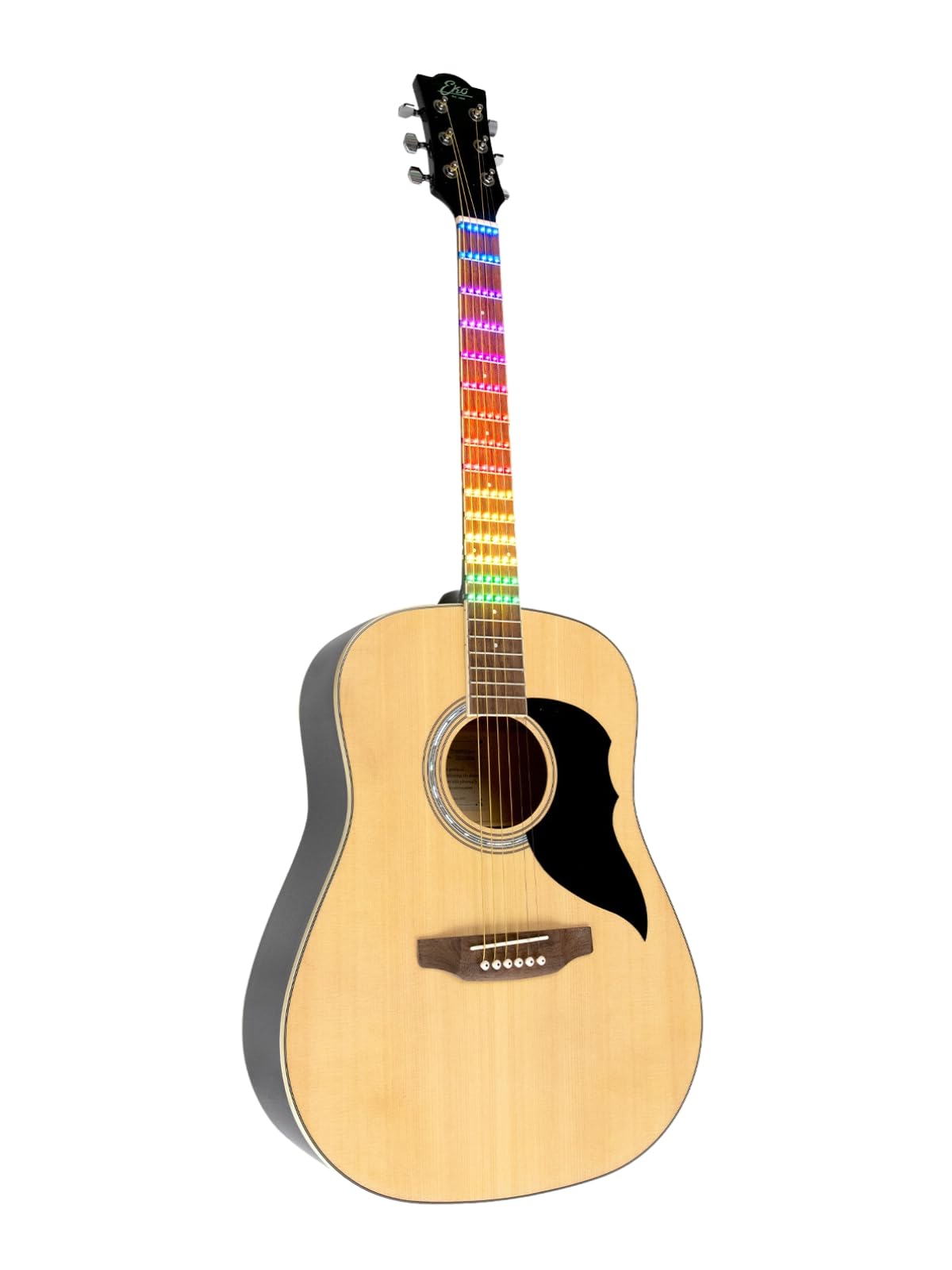EKO GUITARS – RANGER NAT Visual Note, Guitare Acoustique Dreadnought, Table Épicéa, Dos et Éclisses Tilleul, Lamelle LED Visual Note Compatible APP, Couleur Natural