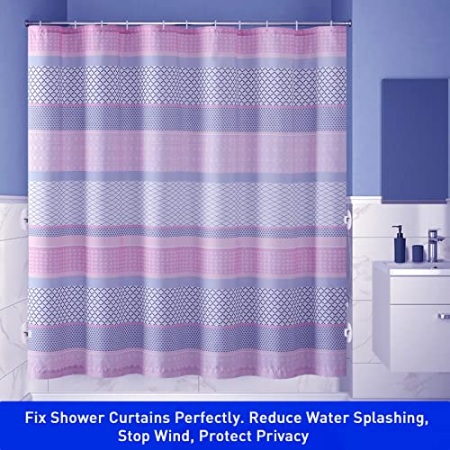 Shower Curtain Clips Set - Self Adhesive Curtain Catcher Bathroom Accessories Windproof Splash Guard To Prevent Water Splashing And Protect Your Privacy (6 White Clips) #TOP5