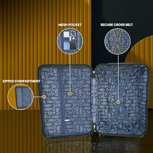 Image of Istanbul Polycarbonate Trolley Bag Set-3| Luggage with 8 Spinner Wheels | Lightweight Hard Shell Luggage, 8 Spinner Wheels, TSA-Type Lock, Dual-Tone Design