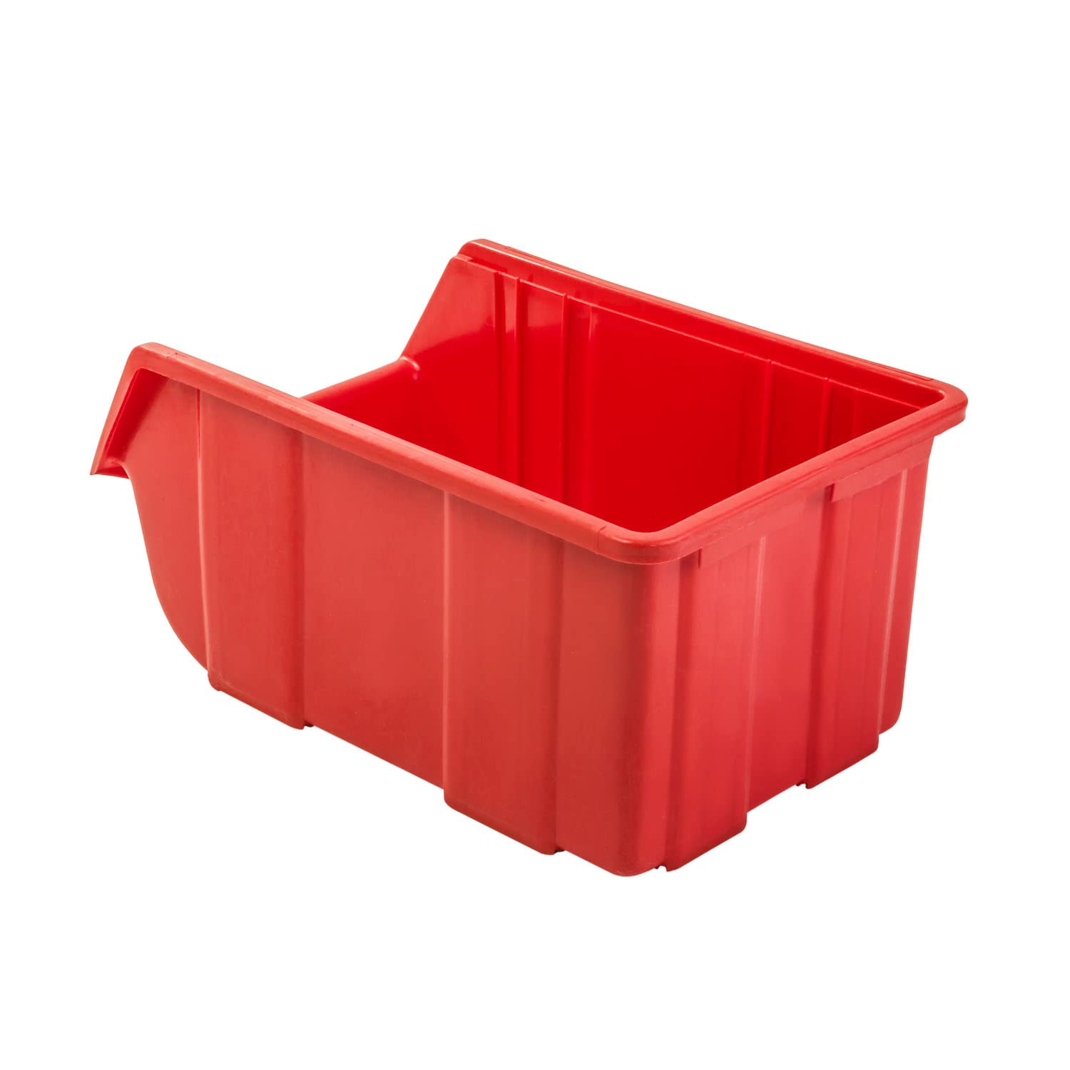 botle 10 cajas clasificadoras para taller, apilables, cajas de almacenamiento, caja de almacenamiento, caja ecológica, color rojo, 34,5 x 22,5 x 16,5 cm