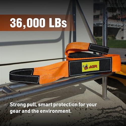 Image of Tree Saver Strap 3.5 x 8 ft, 36,000 lb for Off-Road Recovery | 36,000 lb tree saver strap for winching and off-road recovery; protects trees, anchors securely and resists abrasion