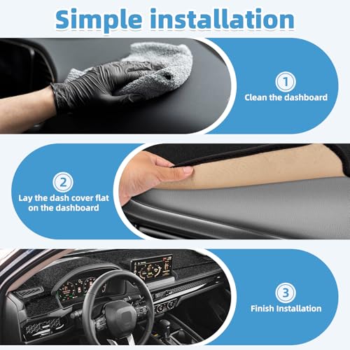 Image of Dash Cover Mat for Honda Accord 2023 2024 2025 2026 Non-Slip Dashboard Cover Mat Sunshade UV Rays Protector Interior Accessories