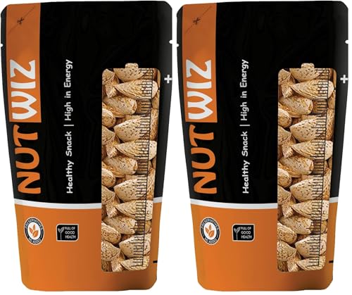 Image of Nutwiz Premium Almonds (Kagzi Almonds, 250g) (Pack of 2)
