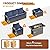 UDPATIO Patio Furniture Set with 44" Fire Pit Table, 6 Pieces Outdoor Sectional Conversation Sets, All-Weather Wicker Rattan Sofa Ottoman with 4" Thick Cushion for Garden Backyard Poolside, Navy Blue