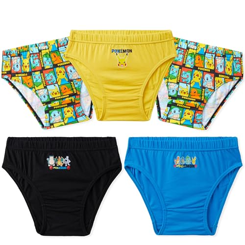 Pokémon Calzoncillos de Algodón, Ropa Interior para Niños, Pack