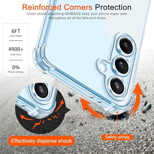 Image of BOXXO Flexible Back Cover for Samsung Galaxy S24 FE 5G | Back Cover Transparent Clear Shockproof Case Four Corner Protection | Slim Protective Mobile Phone Cover for Samsung Galaxy S24 FE 5G