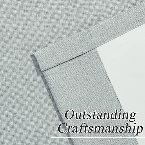 West Lake Solid Gray Full Blackout Curtain Panels 108 Inch Back Tab Rod Pocket Window Treatment Set Thermal Insulated Noise Reducing Drapes For Living Room Bedroom Gray 52"X108"X2 #TOP6