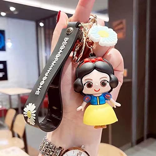 Princess Keychain For Girls - Cute Kawaii Anime Keychain, Fairy Tale Ladies Purse Handbag Decorative Bag Accessories (Snow) #TOP4