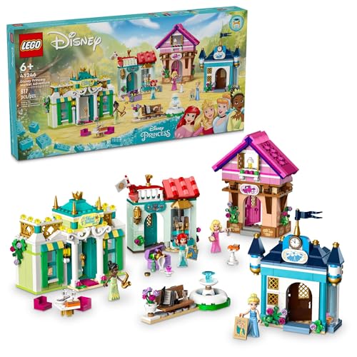 LEGO Disney Princess Market Adventure Building Toy Set - Pretend Play Disney Toy Figures & Playsets for Girls & Boys, Ages 6+ - Gifts for Kids, Birthdays, Events - 43246