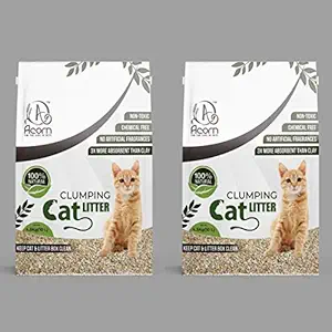 Acorn? Clumping Cat Litter | 100% Natural | Dust Free | Super Absorbent | Chemical Free | ((20L) (9kg)(Pack of Two 4.5Kg))
