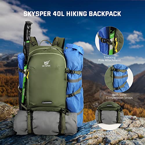Skysper Hiking Backpack 40L Waterproof Camping Backpack Lightweight Hiking Daypack, Travel Back Pack For Men Women #TOP1