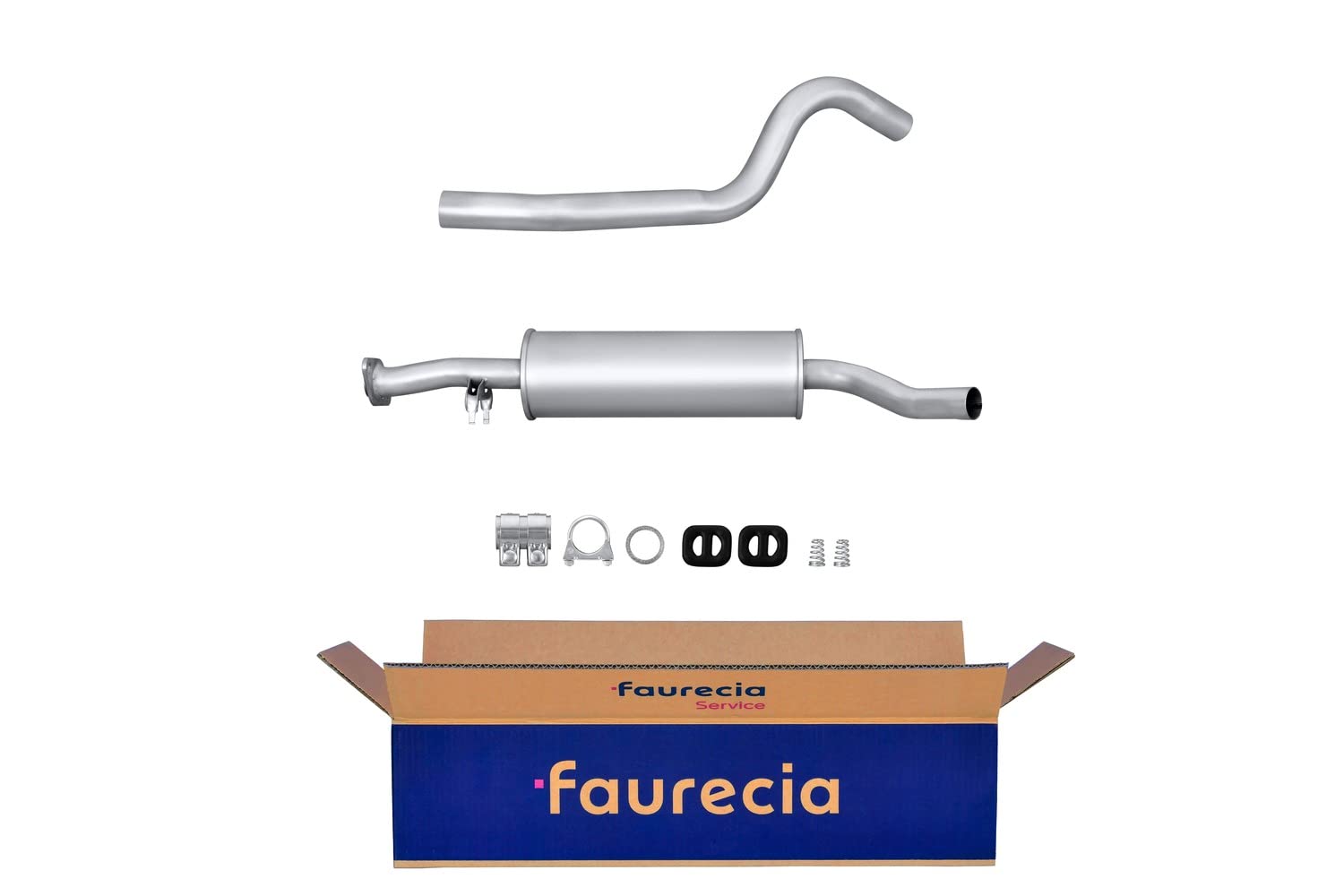 HELLA 8LC 366 024-551 Tłumik środkowy - Easy2Fit® Kit - w środku - dwuczęściowy - Komplet z elementami do montażu