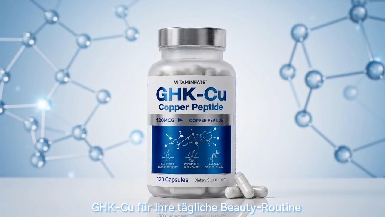GHK-Cu Kupferpeptid Kapseln, 120mcg Hochdosiert & Bioverfügbar