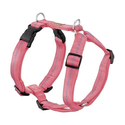 Koch Premium Geschirr Flamingo Pink S 25mm Gurtbreite, Immer Voll gepolstert, Hundegeschirr 5-Fach verstellbar, verstellbar auch am Bauch. Mit Kennfäden
