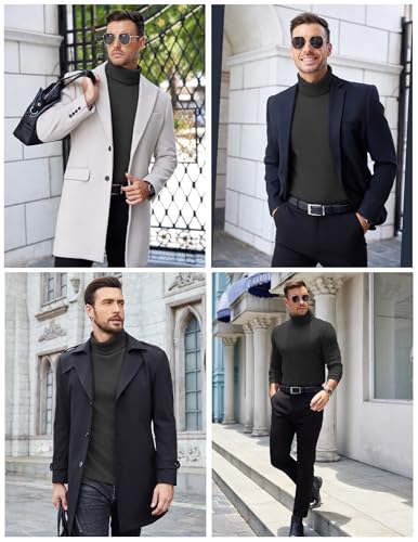 COOFANDY Men's Ribbed Turtleneck Sweater Casual Basic Long Sleeve Knitted Pullover Sweater4