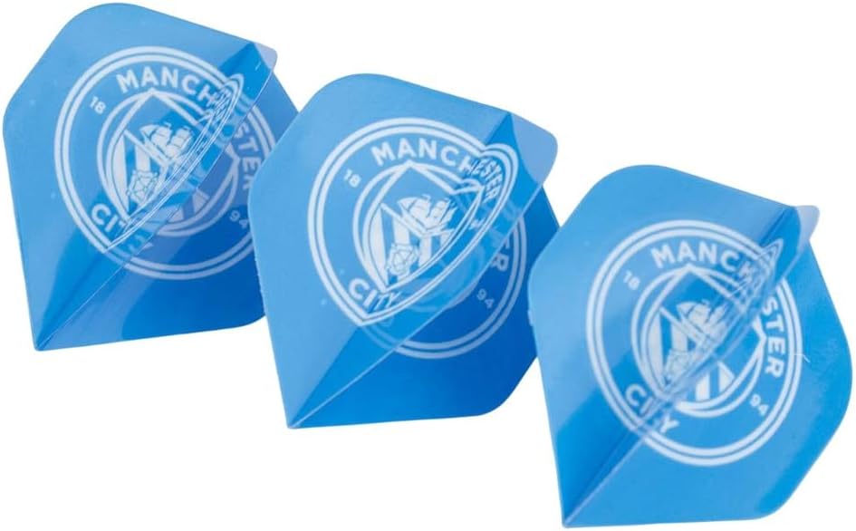 Manchester City FC Leather Darts Set (Pack of 3) (One Size) (Blue/Silver/Black)
