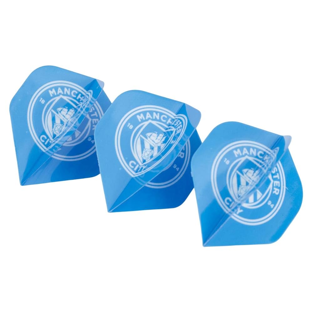Manchester City FC Leather Darts Set (Pack of 3) (One Size) (Blue/Silver/Black)