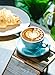 Sweese 403.402 Cappuccino Cup and Saucer Set, 6 Ounce Perfect for Specialty Coffee Drinks, Latte, Cafe Mocha and Tea, Turquoise