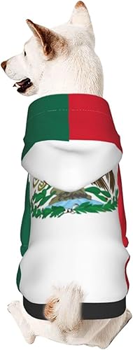 Ropa para mascotas con la bandera de México, suéter con capucha para perro, sudaderas con capucha y chaquetas,