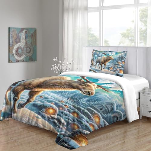 Housse de couette Mouse en microfibre pour lit simple 135x200cm avec taie d'oreiller - 5