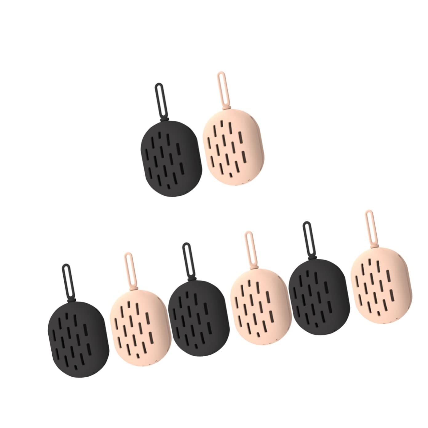 minkissy 8piezas Caja De Almacenamiento De Esponjas De Maquillaje De Silicona De Portátil y Transpirable Organizador para Hogar y Viaje