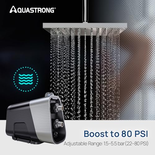 Aquastrong Smart 45 Whole House Water Pressure Booster Pump 80 PSI, 115V Automatic Variable Speed, Constant Pressure, Integrated Design, Self-Priming, for Home, Apartment, Shower, Garden, Shallow Well