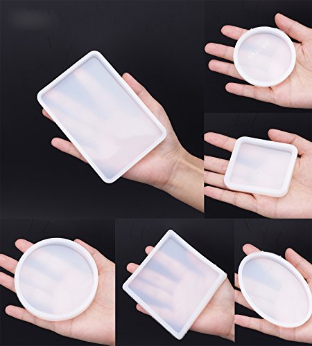 Silicone Resin Casting Mold Moulds,PDFans Jewelry Necklace Pendant DIY Making Mould Resin Stencils Kit,6-Pack