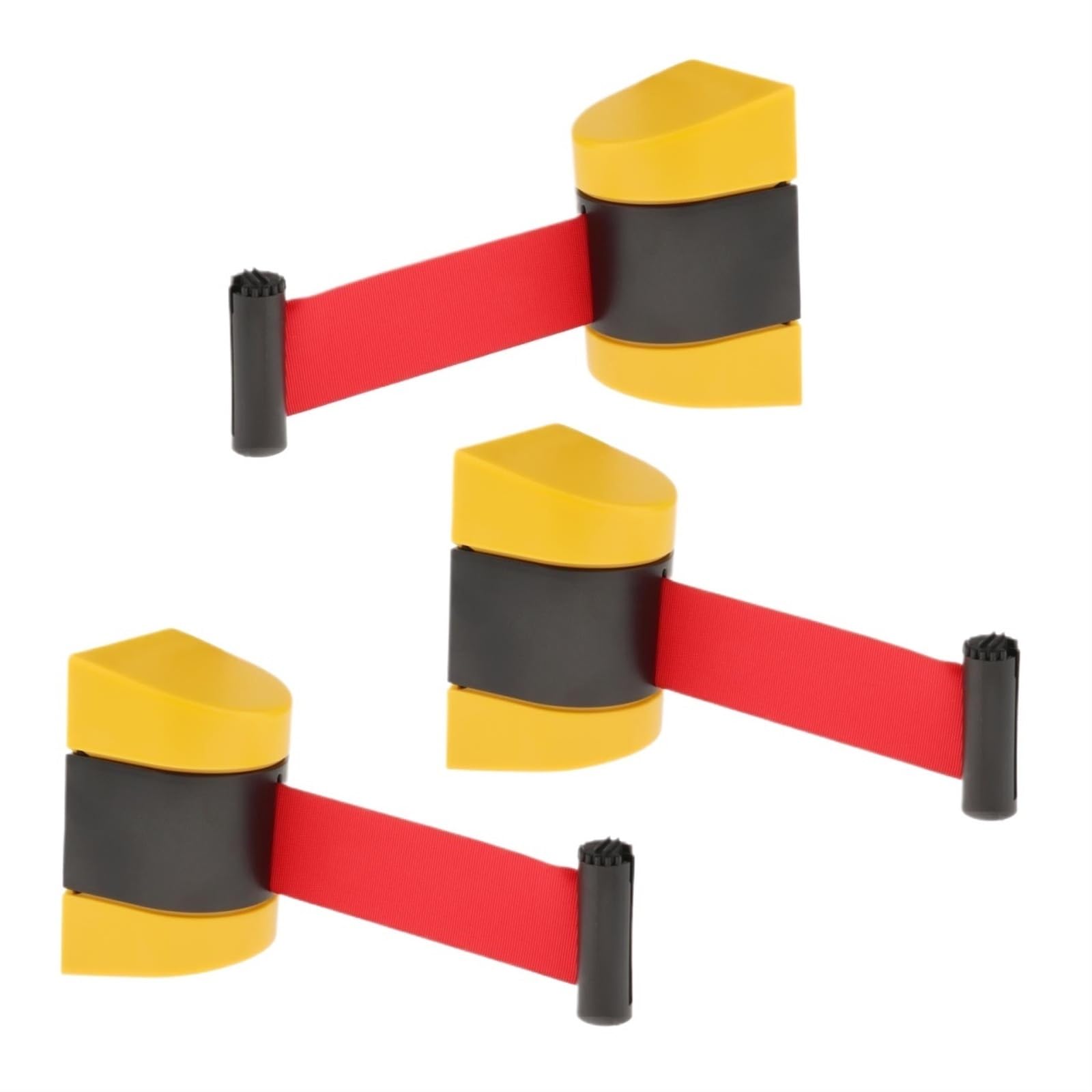 Cinta Balizamiento Montado En Pared Barrera de pared for control multitudes con cinta for colas, retráctil for montaje en, color rojo para Aeropuertos(3Meter)