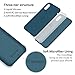 SURPHY Silicone Case Compatible with iPhone Xs / X, 5.8 inches, Liquid Silicone Phone Case (with Microfiber Lining) - Cosmos Blue