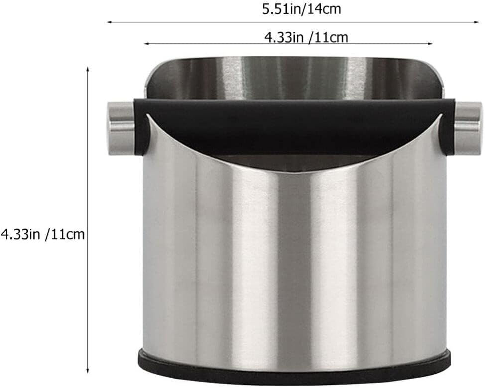 Coffee Grounds Bin for Espresso Machine Stainless Steel Storage Holder Easy Clean Design