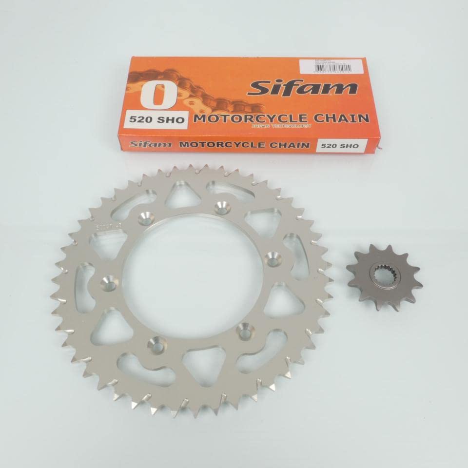 Kit chaîne Sifam Moto Suzuki 250 Rm-Z 4T 2007 2008 2009 pignon 12 couronne 48 pas 520