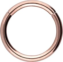 PIERCINGLINE Segmentring Clicker aus Chirurgenstahl - Piercing Ring in Gold, Silber, Rose, Schwarz oder Blau - für Nase, Septum, Ohr, Helix oder Tragus