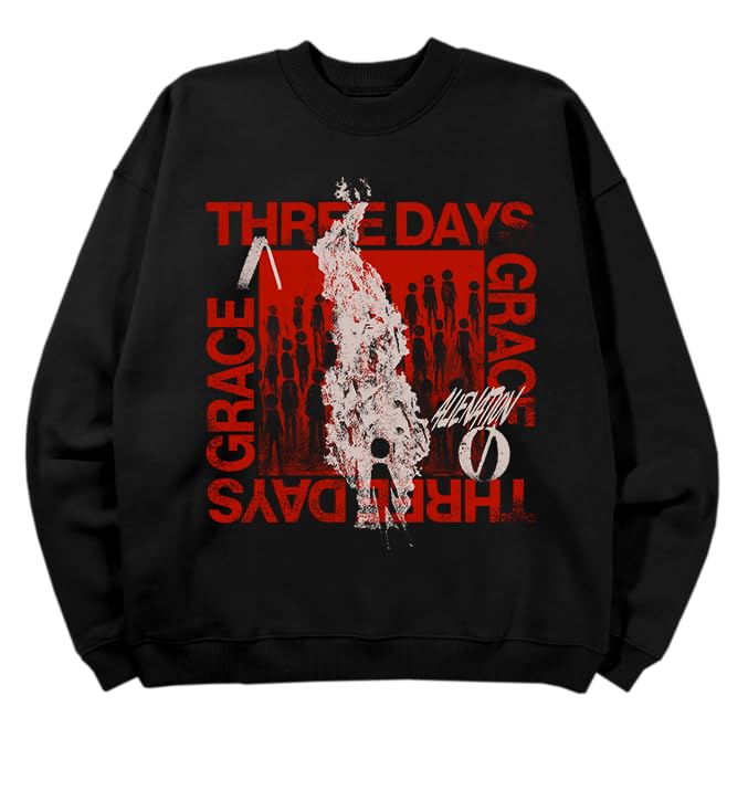 Unisex-Adult Official Merch Alienation Crewneck Sweater, Black