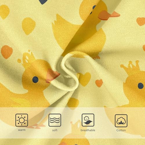 Wusikd Yellow Duck Girls' Underwear Cotton Crown Girls Briefs Soft Toddler Underwear 2T3